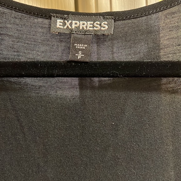 Express Women’s Size Small Black and White Blouse - Picture 2 of 5